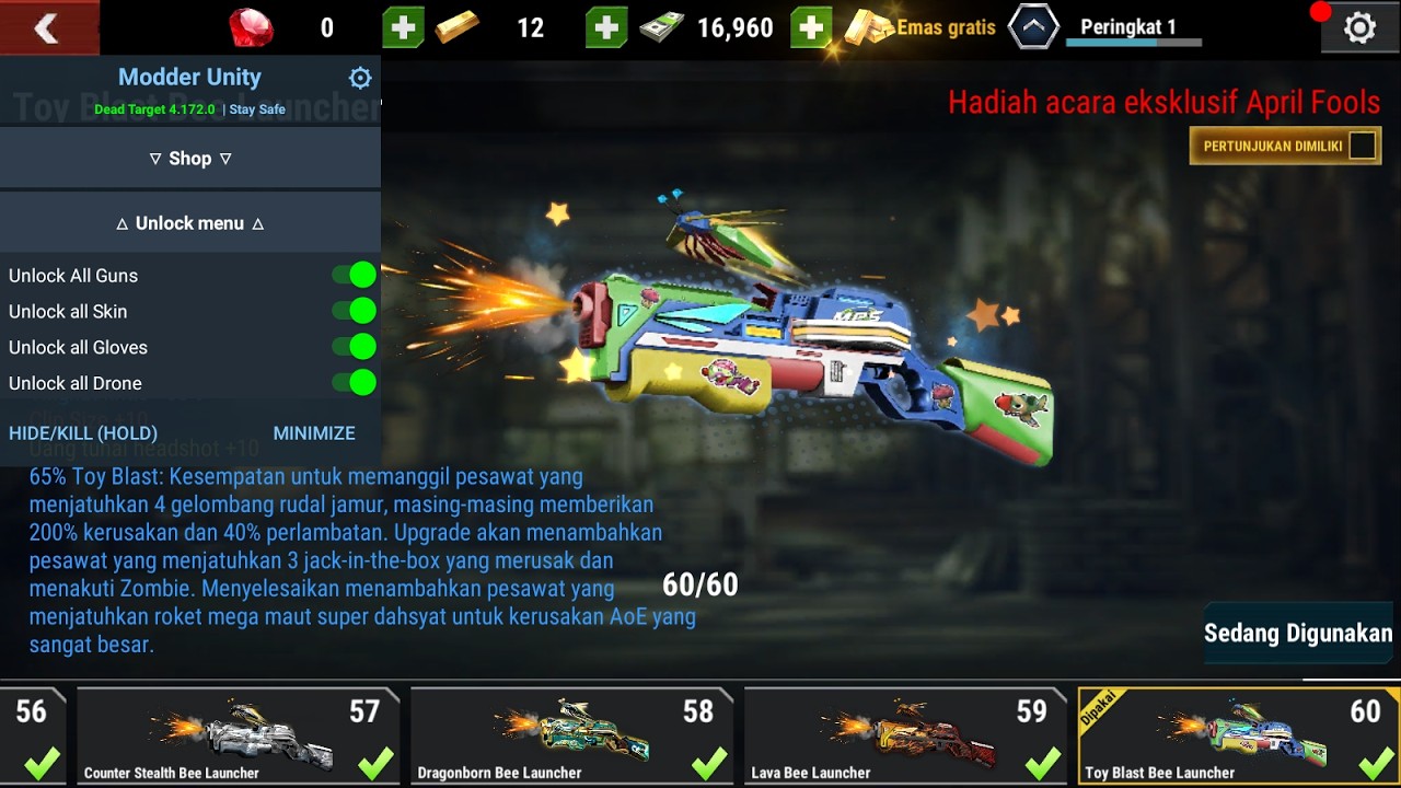 DEAD TARGET MOD MENU V4.172.0 LATEST VERSION - UNLOCK ALL GUNS & UNLOCK ALL SKIN