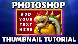 Photoshop Thumbnail Tutorial