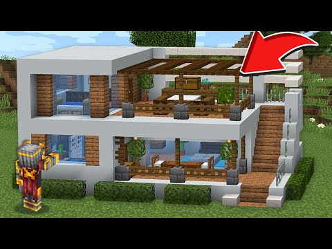 MC Naveed - Minecraft - Minecraft DON'T TOUCH THE MODERN HOUSE BUILD MOD / DANGEROUS VILLAGER BUILDER !! Minecraft Mods