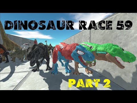 DINOSAUR RACE 59 PART 2 | all unit - Animal Revolt Battle Simulator