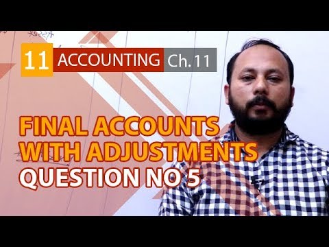 I.Com Part 1 Accounting,Ch 11-Final Accounts With Adjustment Question no 5 - 11th Class Accounting