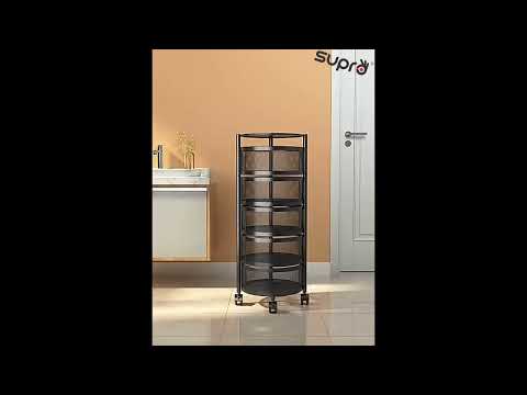 3 layer round trolley