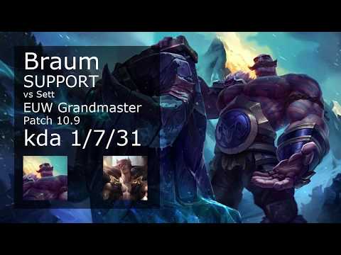 Braum Support & Miss Fortune vs Sett & Aphelios - EUW Grandmaster 1/7/31 Patch 10.9 Gameplay