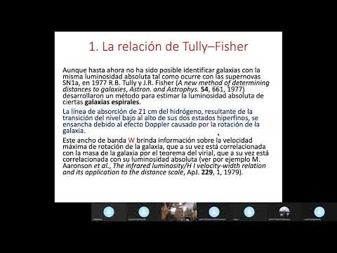 Curso Cosmología Pablo Sisterna: Expansión del universo. Clase 7, video 2/2.