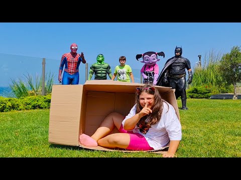 Hide and Seek Superhero and more funny challenges with Adriana and Ali