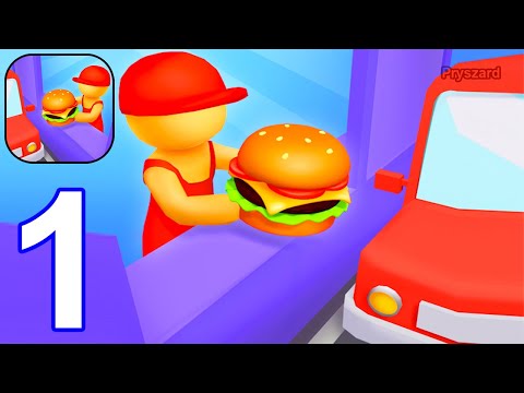 Burger Please! - Gameplay Walkthrough Part 1 Helper & Drive Thru Unlocked (Android, iOS)