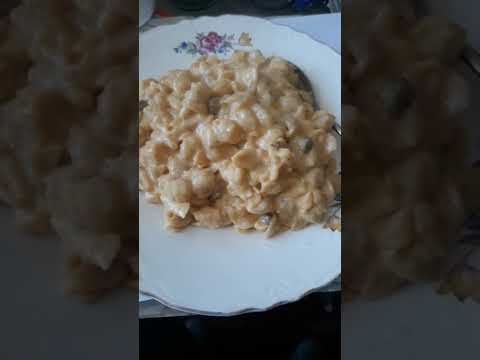 1 yellow velveeta box 1 can Campbell mushrooms soup...