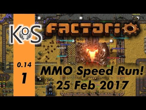Factorio MMO Speed Run - 25 Feb 2017, Ep 1 - Achievements - Co-op Multiplayer (v 0.14)