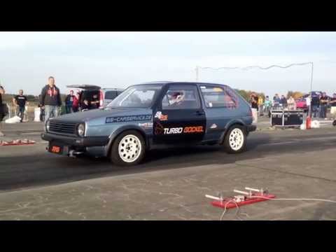 VW Golf Mk2 VR6 Turbo 4motion 960HP 8,995sec Turbo Gockel Turboscheune Test & Tune 12.10.2014