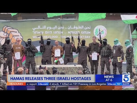 Hamas releases 3 Israeli hostages for Palestinian prisoners under Gaza ceasefire