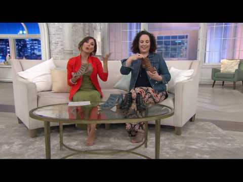 Earth Leather Multi-strap Peep-toe Booties - Vela on QVC