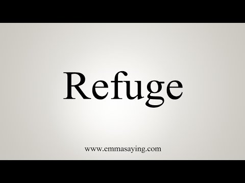 Part of a video titled How To Say Refuge - YouTube