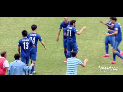 Sergio Escudero Increible Bicycle Kick Goals Jiangsu Sainty VS Hangzhou Greentown