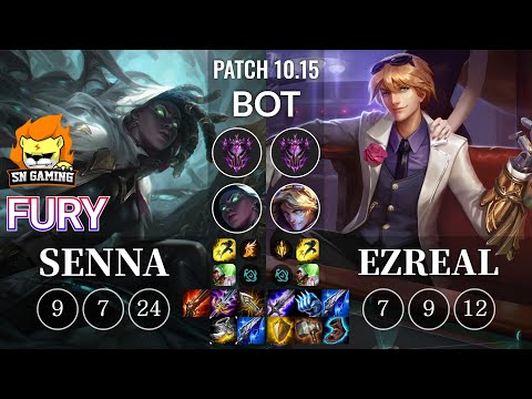 SN Fury Senna vs Ezreal Bot - KR Patch 10.15