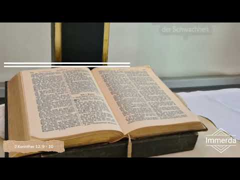 2.Korinther 12, 9 -10 Und er hat zu mir gesagt:"