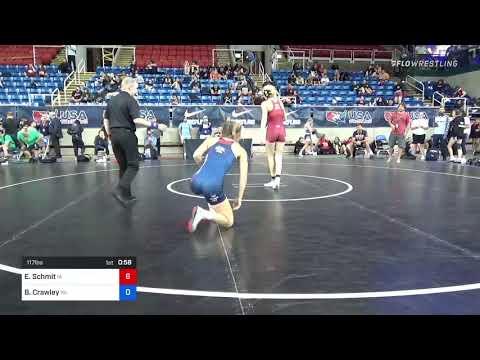 117 Lbs Round Of 32 - Ella Schmit, Iowa Vs Brooke Crawley, Wisconsin Eb58