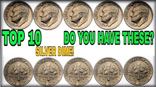 Top 10 Roosevelt Silver One Dime Rare One Dime coins worth money! Coins Worth money!