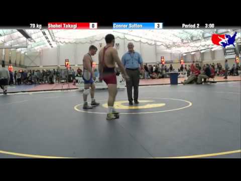 Shohei Takagi vs. Connor Sutton at 2013 ASICS University Nationals - FS