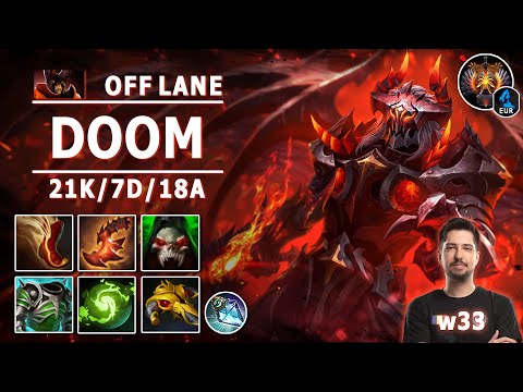 Doom Off Lane | 7.30e | w33 Great Comeback | Dota 2 Immortal Gameplay