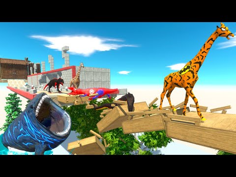 RUN AWAY From CARCHARODONTOSAURUS Don't fall too SHARK POOL -  ARBS