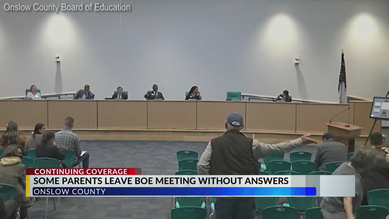 Tensions rise, parents upset over actions at Onslow County Schools board meeting