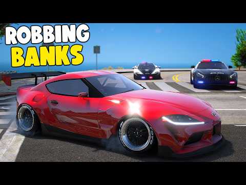 Robbing Banks Using Drift Cars in GTA 5 RP..