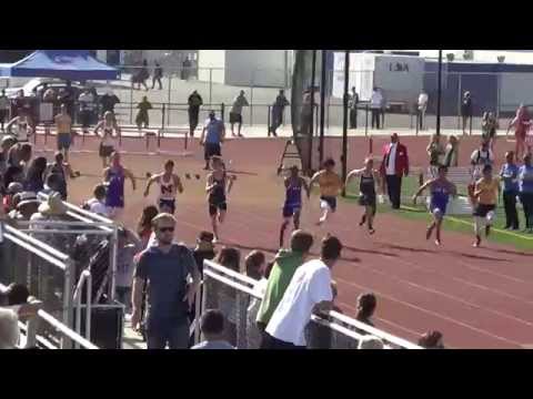 VarB 100m vs Marina & Edison 4-2-15 - Los Alamitos Boys