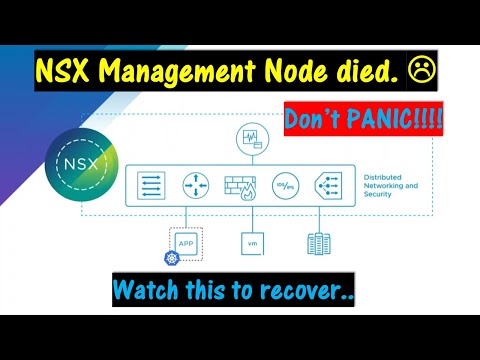 Single Node Failure VMware NSX-T / NSX Management Cluster.  How to recover..