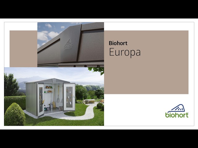 Záhradný domček BIOHORT Europa 1 - 172 × 84 cm (tmavo šedá metalíza)
