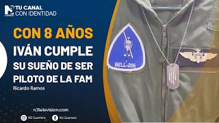 Con 8 años Iván cumple su sueño de ser piloto de la FAM