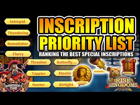 Special Inscription Priority List: Making It Easy For You - Rise of Kingdoms