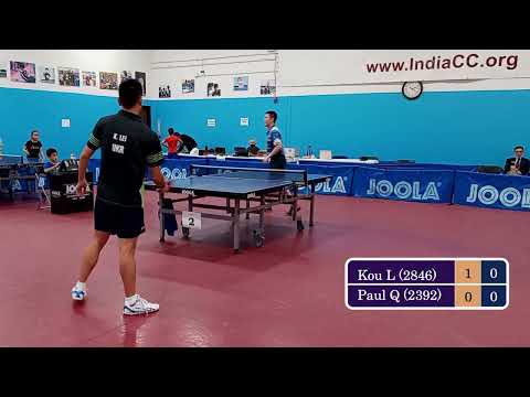# 1 in USA: Kou Lei (2846) vs Paul Qi (2392) - JOOLA Summer Open at ICC on 5-15-2022