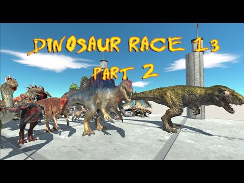 DINOSAUR RACE 13| all units race PART 2 - Animal Revolt Battle Simulator