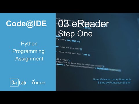 Codeide Python Programming Assignment 3 Ereader Step 1