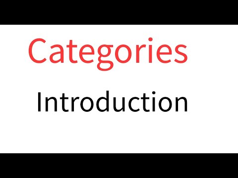 Categories 1 Introduction