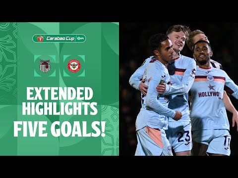 FIVE GOALS! | Grimsby Town v Brentford Extended Highlights