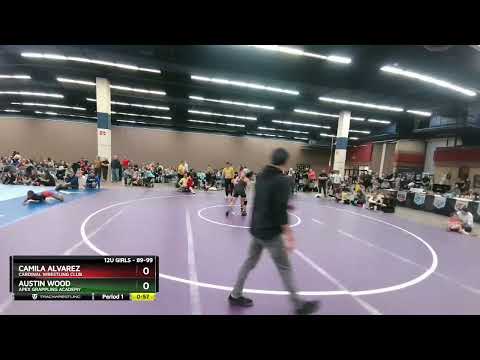 89-99 Lbs Round 1 - Camila Alvarez, Cardinal Wrestling Club Vs Austin Wood, Apex Grappling Academy