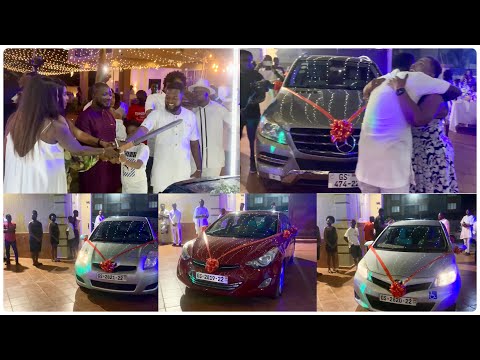 Rich Ghanaian Man, Chairman Kassim Dashes Benz, 3 Other Cars And TV Sets At His Birthday Party