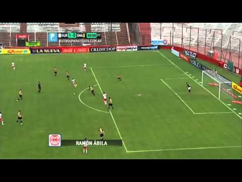 Gol de Ábila. Huracán 1 - Santamarina 0. Fecha 18. Torneo Primera B Nacional 2014. FPT