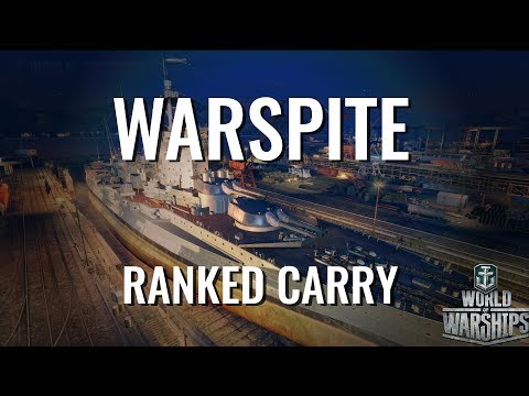Warspite Ranked Carry - WORLD OF WARSHIPS - [Gameplay / deutsch / german]