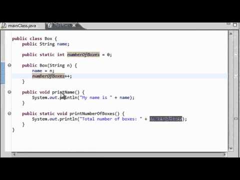Java Programming 37 The Static Keyword
