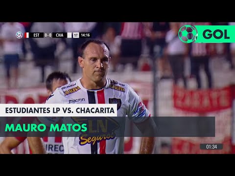 Mauro Matos (0-1) Estudiantes LP vs Chacarita | Fecha 22 - Superliga Argentina 2017/2018