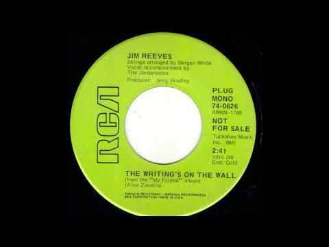 Jim Reeves "The Writing's on the Wall" promo mono 45 vinyl