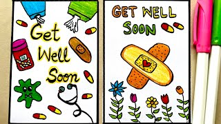 Get Well Soon Card Design | Beautiful Handmade Card for Sick Friend | DIY Get Well Soon Card ❤️‍🩹 