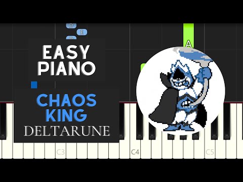 Chaos King (EASY Piano Tutorial) - Deltarune