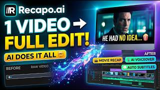 1 Video Upload Karo, Baaki Sab AI Karega! 🤯 Recapo.ai Full Tutorial | AI Video Editor