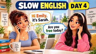 30-Days Slow English — Day 4: Phone Call Conversation ☎️