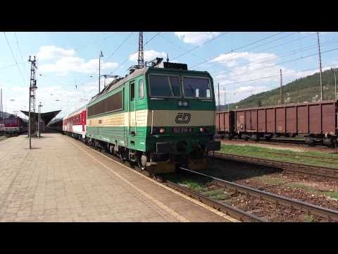 Peršing 162.018-6 na EC 121 Košičan opouští Žilinu [FULL HD]