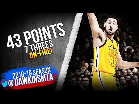 Klay Thompson Full Highlights 2019 01 09 Warriors vs Knicks   43 Pts On FiRE!  FreeDawkins
