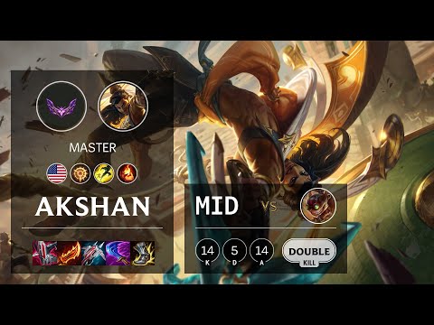 Akshan Mid vs Ziggs - NA Master Patch 12.1